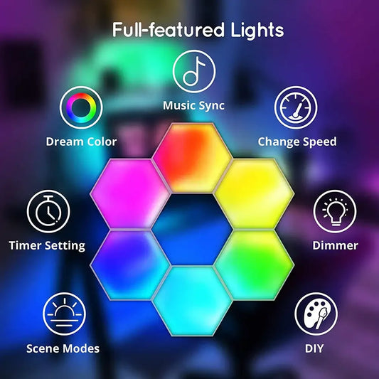 Lampă hexagon LED