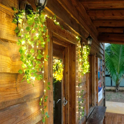 Decorative lights with leaves